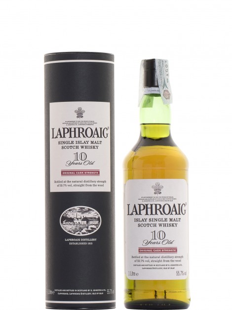 Laphroaig 10 Year Old Cask Strength 55.7% Liter