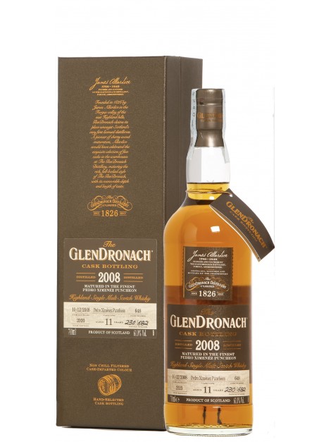 Glendronach 2008 No. 648 Batch 18 Px Puncheon