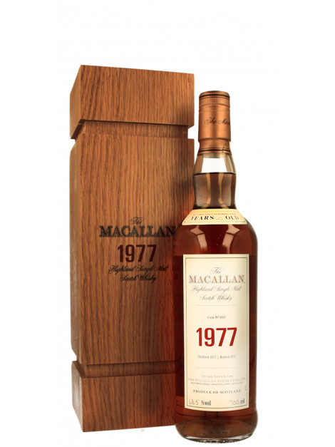 The Macallan 1977 40 Years Old Bottled 2017